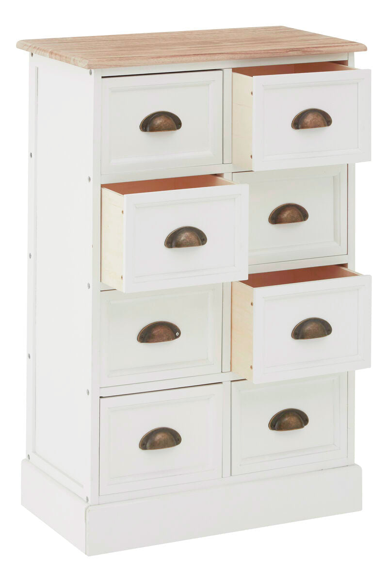 White 8 Drawer Chest