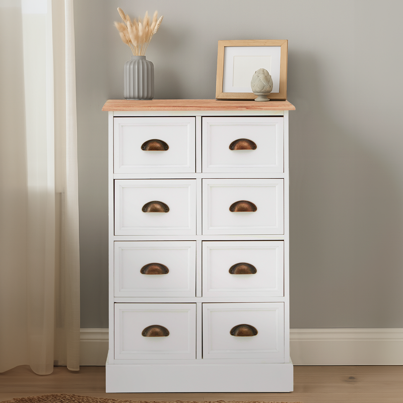 White 8 Drawer Chest