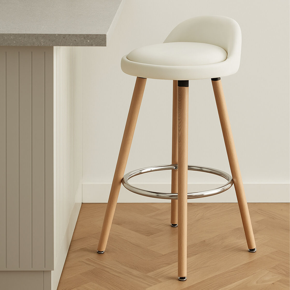 White Bar Stool for Kitchen Islands and Breakfast Bars