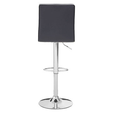 Grey Faux Leather Bar Chair