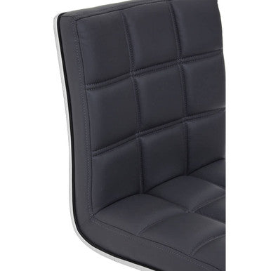 Grey Faux Leather Bar Chair
