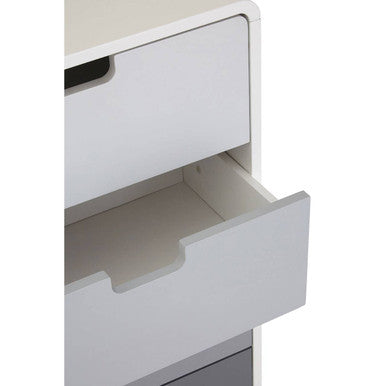 Milo 4 Drawer Cabinet in Grey and Natural Wood