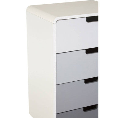 Milo 4 Drawer Cabinet in Grey and Natural Wood