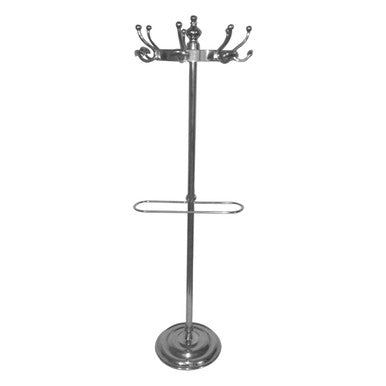 Floor Standing Polished Aluminium Coat Stand