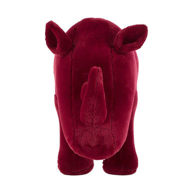 Jungle Safari Kids Maroon Rhino Animal Stool