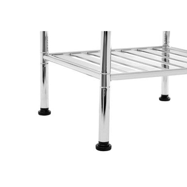 3 Tier Chrome Shelf Unit with Rubber Feet