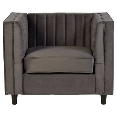 Grey Velvet Armchair