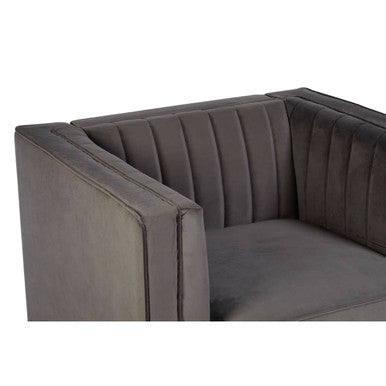 Grey Velvet Armchair