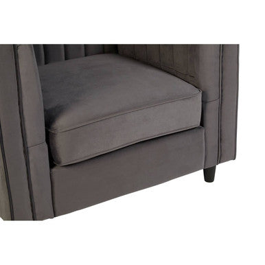 Grey Velvet Armchair