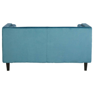 2 Seater Teal Blue Velvet Sofa Felisa