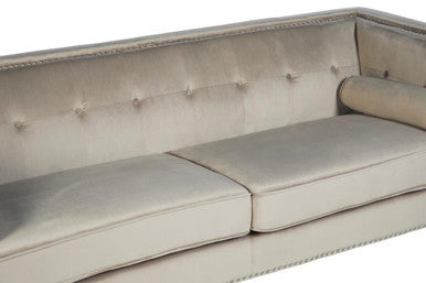 3 Seater Mink Velvet Sofa Felisa