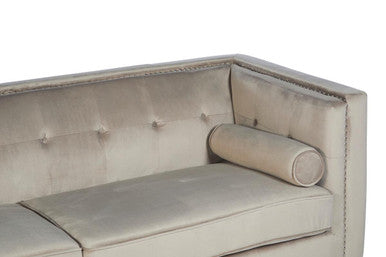 3 Seater Mink Velvet Sofa Felisa