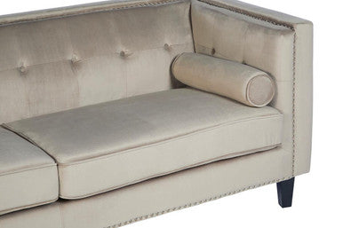 3 Seater Mink Velvet Sofa Felisa