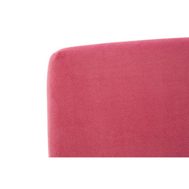 Pink Velvet Kids Ottoman with Storage