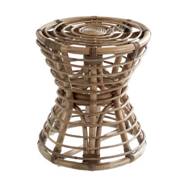 Grey Natural Rattan Stool