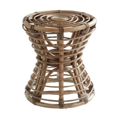Grey Natural Rattan Stool