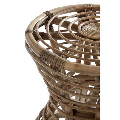 Grey Natural Rattan Stool