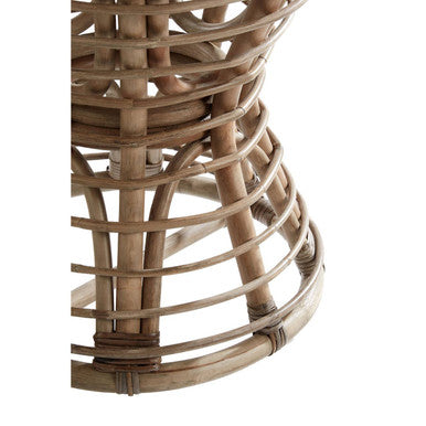 Grey Natural Rattan Stool