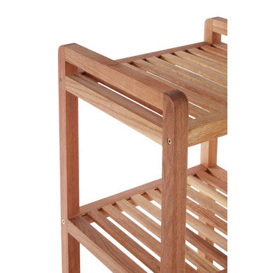 3 Tier Walnut Wood Bathroom Trolley