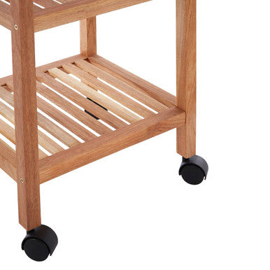3 Tier Walnut Wood Bathroom Trolley