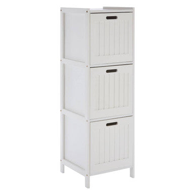 White Wood 3 Drawer Cabinet