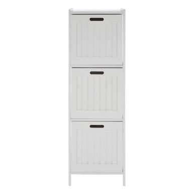 White Wood 3 Drawer Cabinet