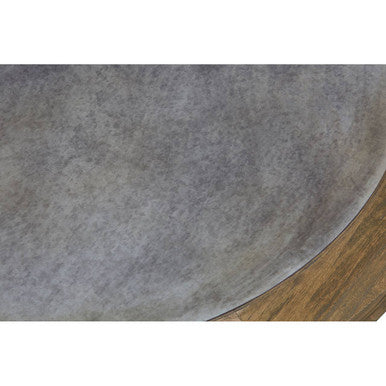 Natural Alder Wood Coffee Table with Zinc Plate Inset