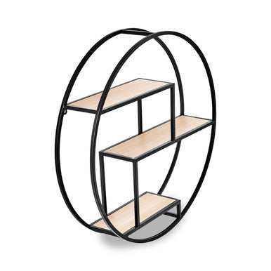 3 Tier Round Metal Wall Shelf