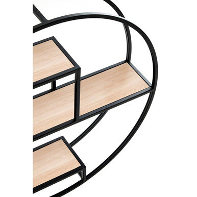 3 Tier Round Metal Wall Shelf