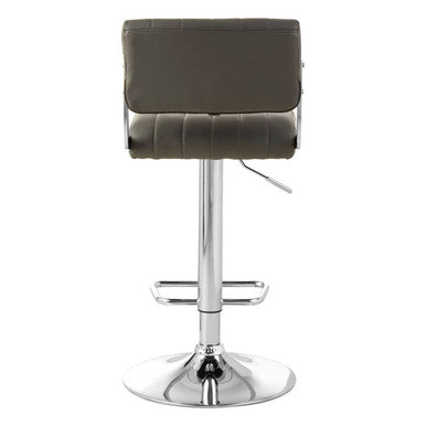 Grey Channel Design Bar Stool with Height Adjustment