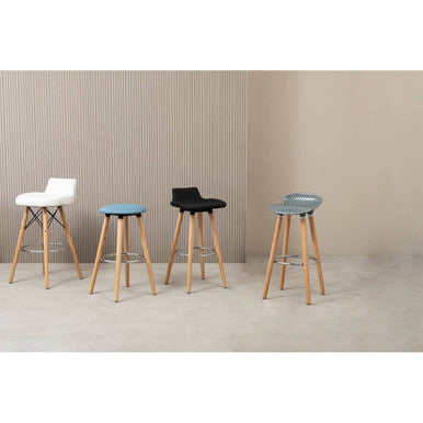 Blue Round Bar Stool