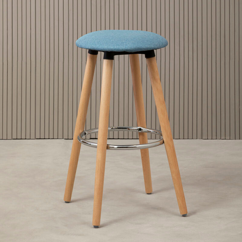 Blue Round Bar Stool