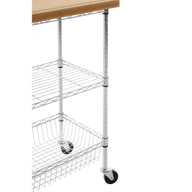 Three Tier Rolling Kitchen Trolley