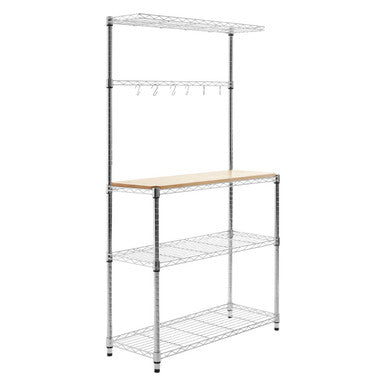 Four Tier Open Shelf Unit in Natural Wood