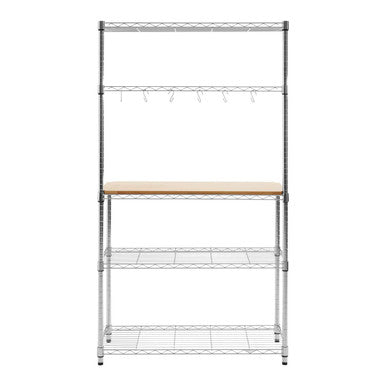 Four Tier Open Shelf Unit in Natural Wood
