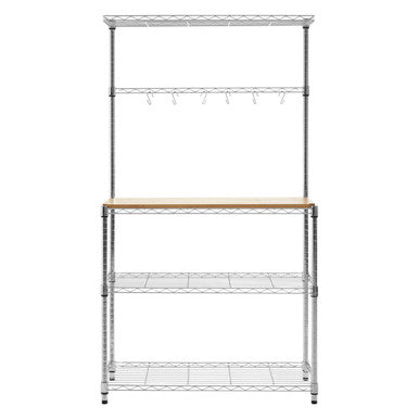Four Tier Open Shelf Unit in Natural Wood