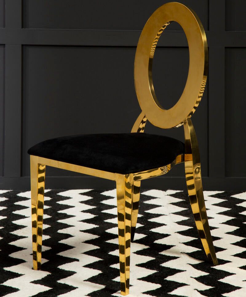 Stackable Gold Frame Dining Chair