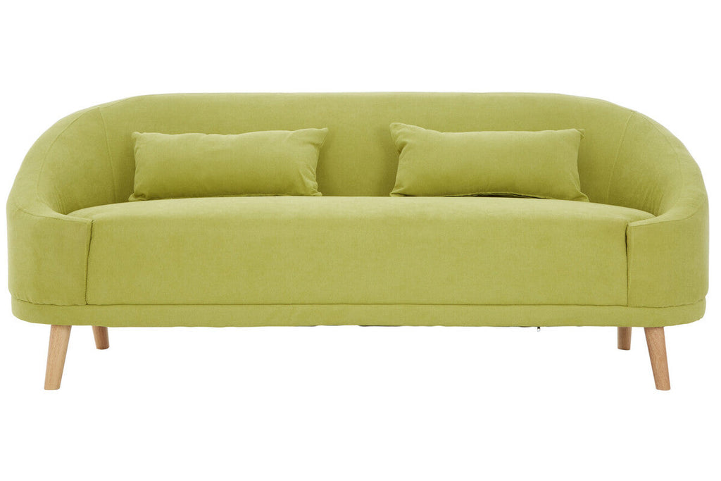Green Linen Two Seater Sofa