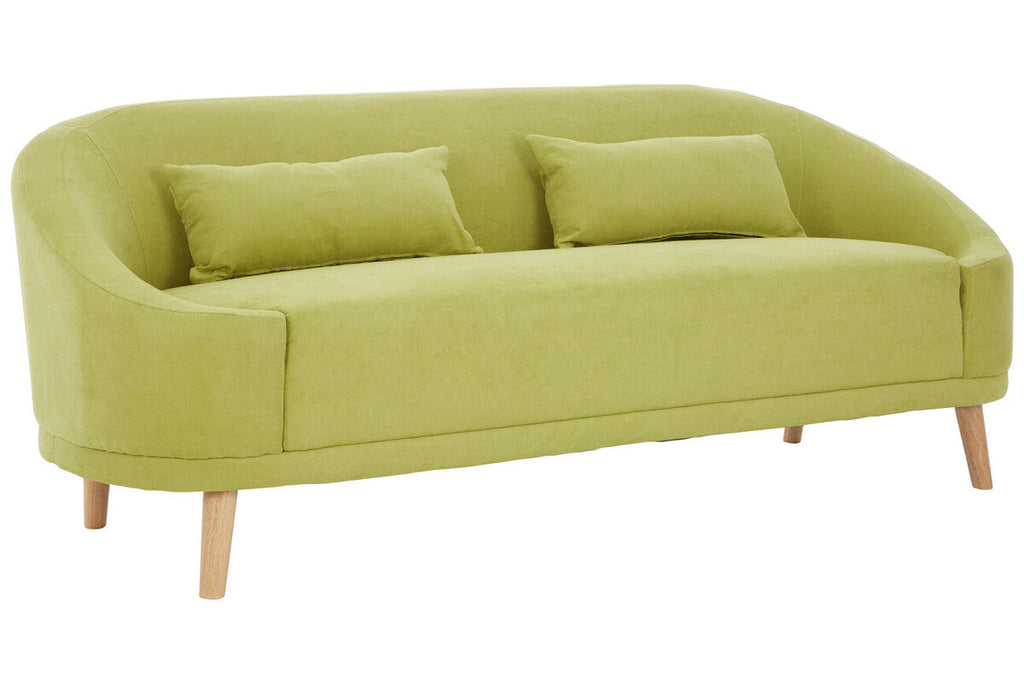 Green Linen Two Seater Sofa