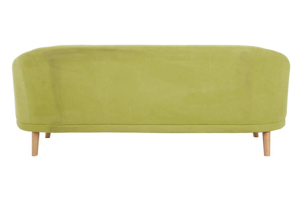 Green Linen Two Seater Sofa