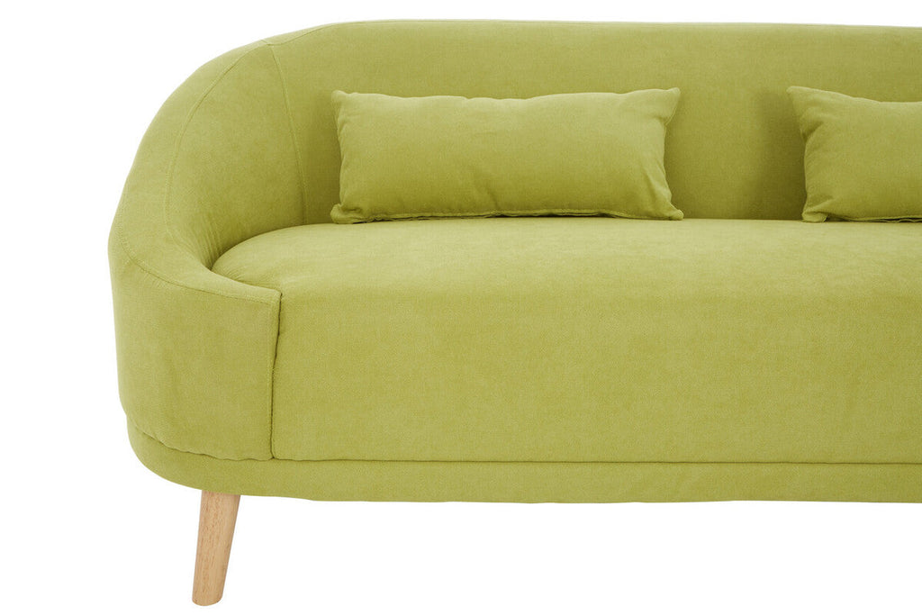 Green Linen Two Seater Sofa