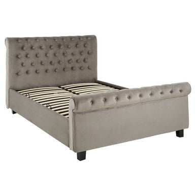 Grey Ottoman King Bed with Storage