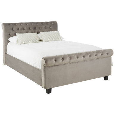 Grey Ottoman King Bed with Storage
