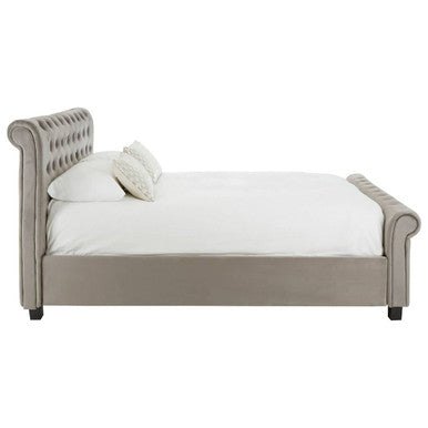 Grey Ottoman King Bed with Storage