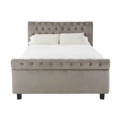 Grey Ottoman King Bed with Storage