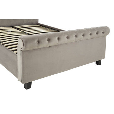 Grey Ottoman King Bed with Storage