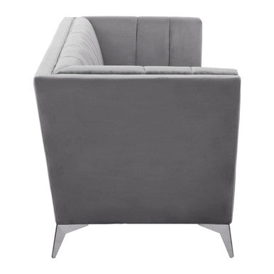 3 Seater Grey Velvet Sofa