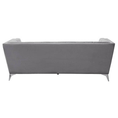 3 Seater Grey Velvet Sofa