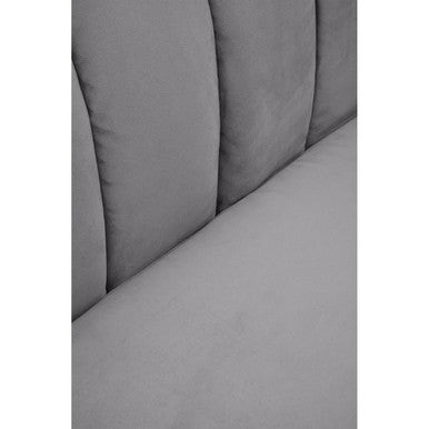 3 Seater Grey Velvet Sofa