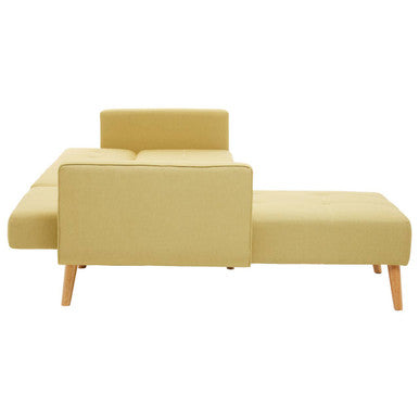 Olive Linen Corner Sofa Bed